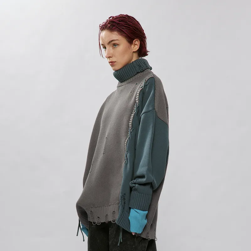 A SQUARE ROOT Sweater Unisex Dark Gray-5