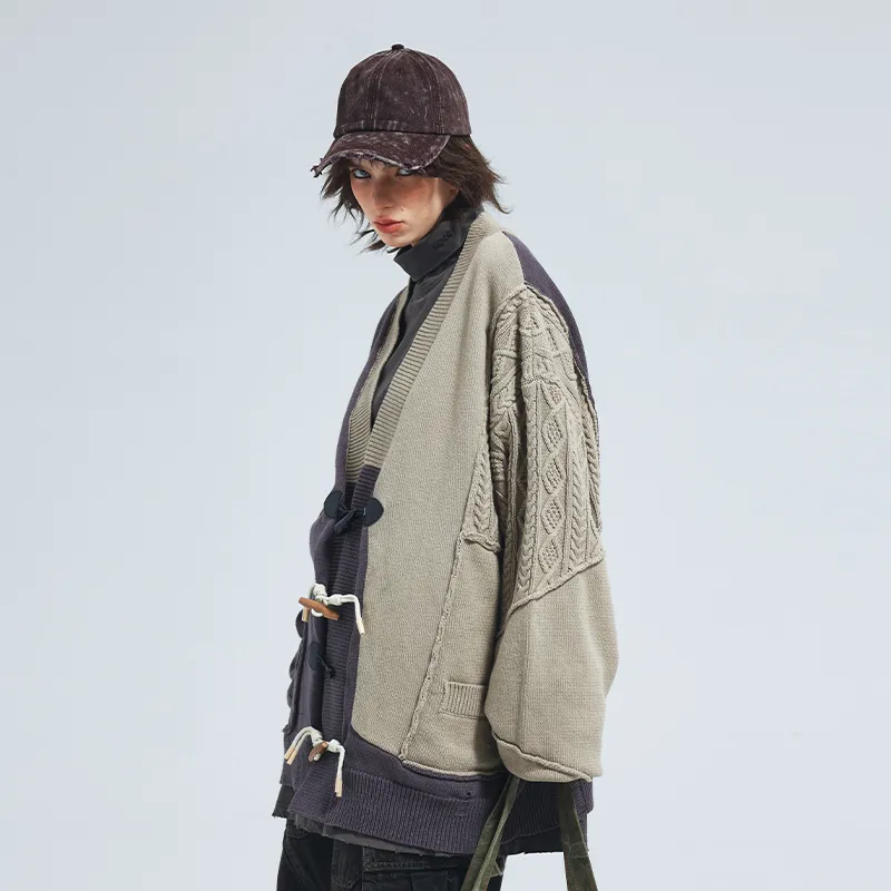 A SQUARE ROOT Sweater Unisex Khaki-4