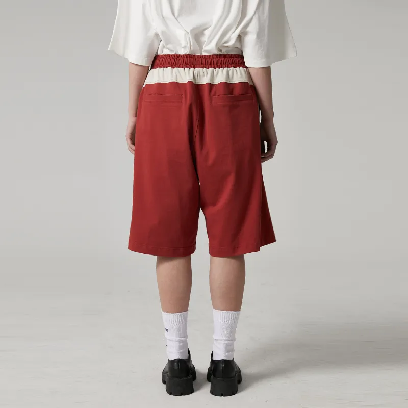 A SQUARE ROOT Casual Shorts Unisex Red-3