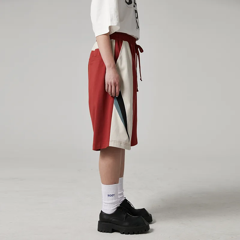 A SQUARE ROOT Casual Shorts Unisex Red-4