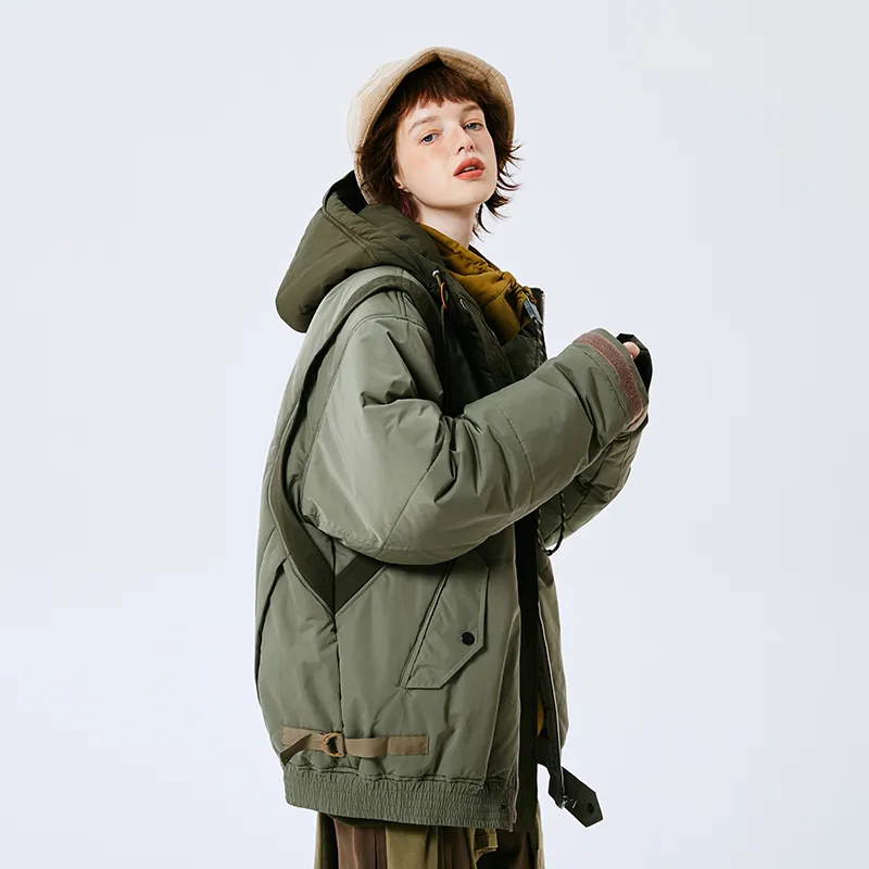 A SQUARE ROOT Puffer Jacket Coat Unisex-3