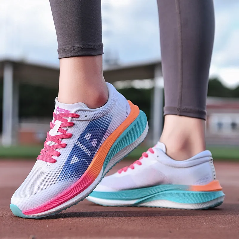 CENPIN Low-Top Cushioning Anti-Slip And Wear-Resistant Full-Length Carbon Plate Running Shoes Unisex Jadeite/Neon Green-21