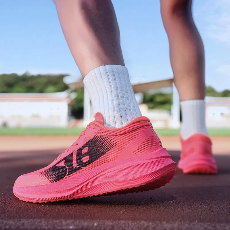 CENPIN Cushioning Anti-Slip And Wear-Resistant Low-Top Full-Length Carbon Plate Running Shoes Unisex Flirty Pink-9