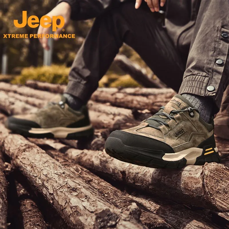 Jeep Wear-Resistant Slip-Resistant Low-Top Hiking Trekking Shoes Men's-5