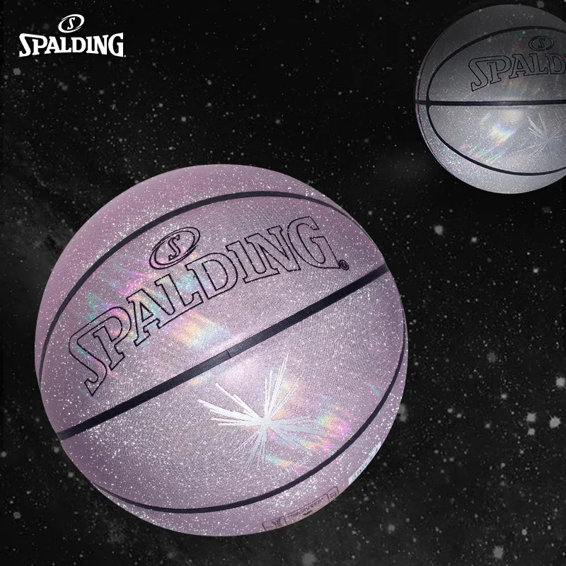 SPALDING Trend Series PU Basketball Silver Pink Size 7 Ball Training Unisex-4