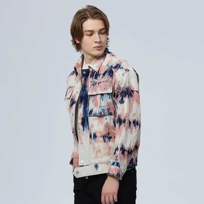 DAVID NAMAN Jackets Men Pink/Blue-6