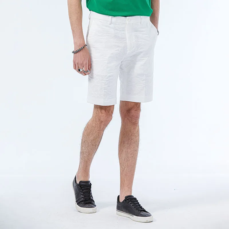 DAVID NAMAN Casual Shorts Men White-5