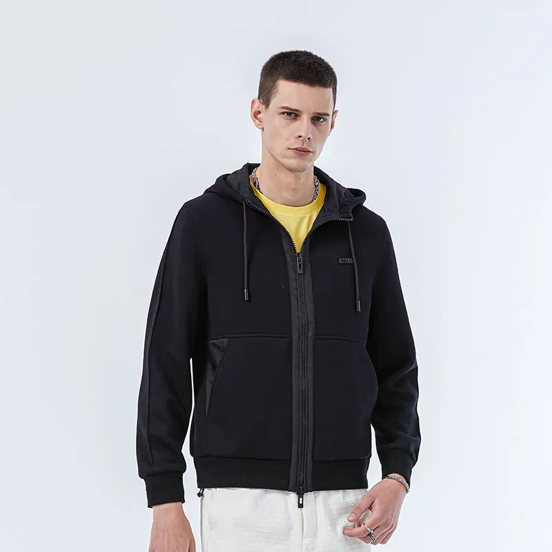 DAVID NAMAN Jackets Men Black-4