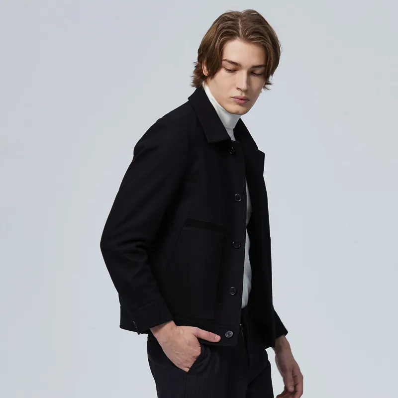 DAVID NAMAN Coats Men Black-6