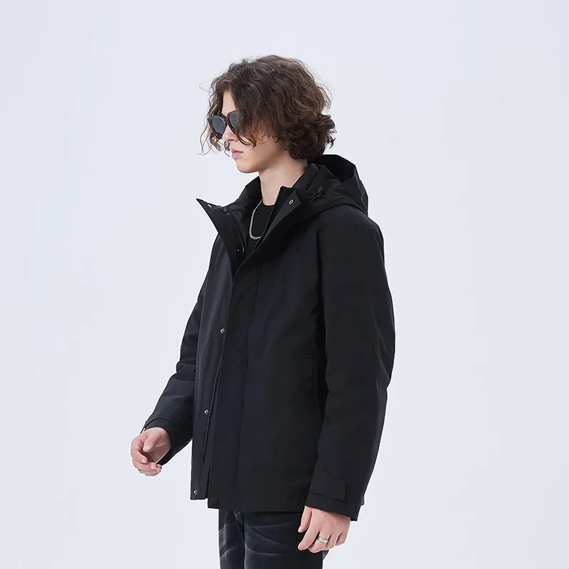 DAVID NAMAN Down Jacket Men's Black-4