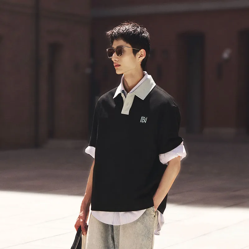 DAVID NAMAN Polo Shirt, Celebrity Same Style Men's-41