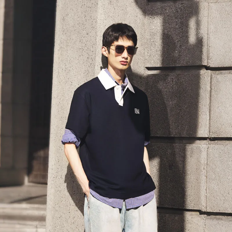 DAVID NAMAN Polo Shirt, Celebrity Same Style Men's-42