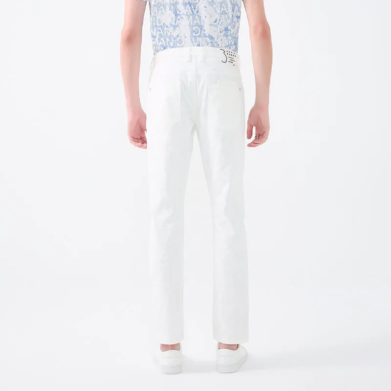 DAVID NAMAN Jeans Men White-4