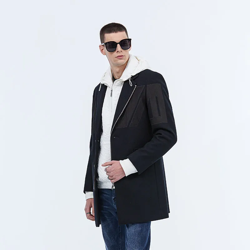 DAVID NAMAN Coats Men Black-6