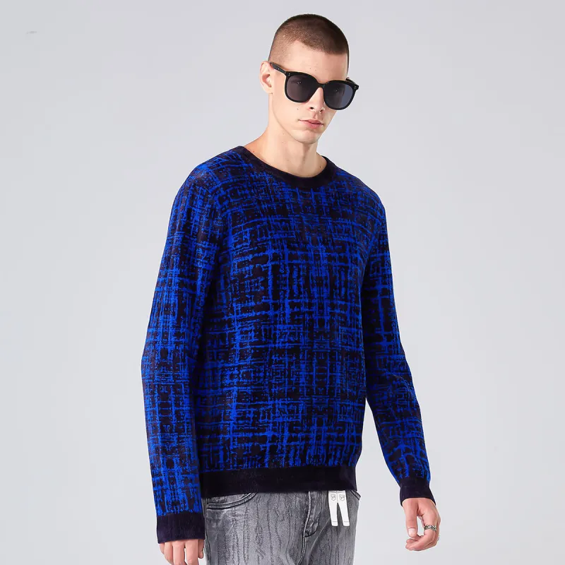 DAVID NAMAN Sweaters Men Royal Blue-4
