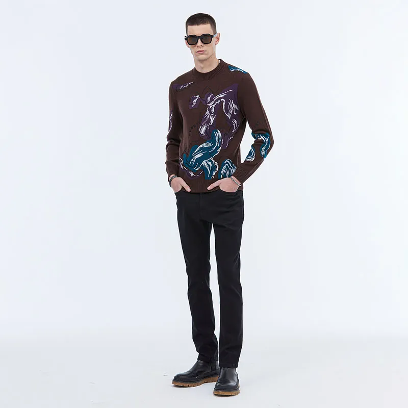 DAVID NAMAN Sweaters Men Brick Red-2