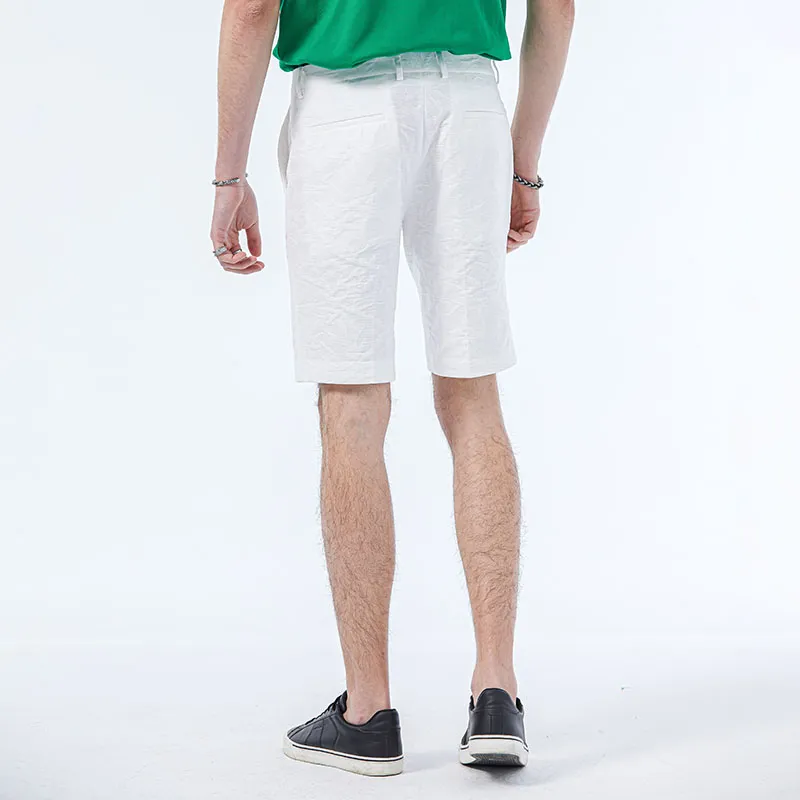DAVID NAMAN Casual Shorts Men White-3