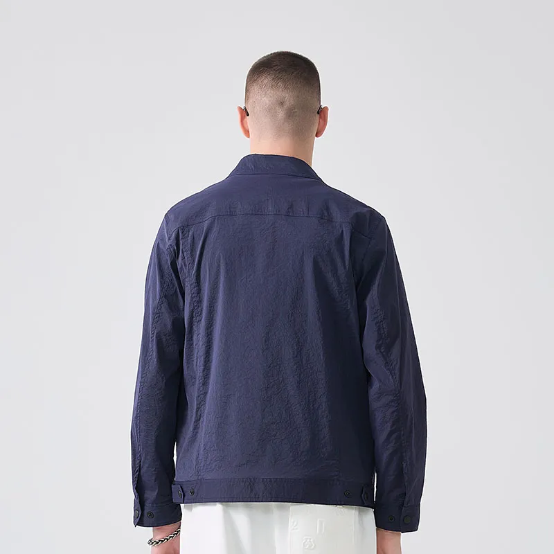 DAVID NAMAN Spring And Summer Jacket Standard Men's Sapphire Blue-2