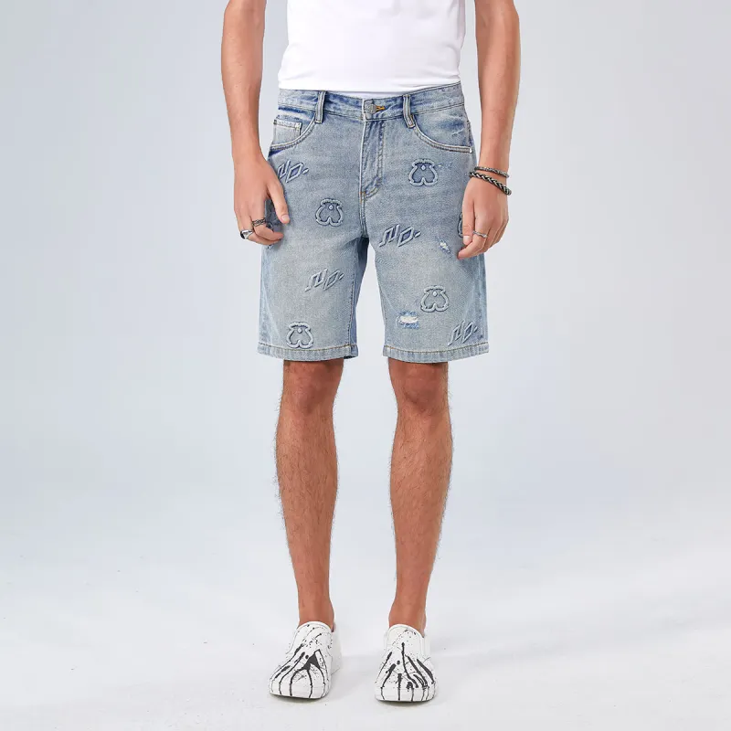 DAVID NAMAN Denim Shorts Men Blue-2