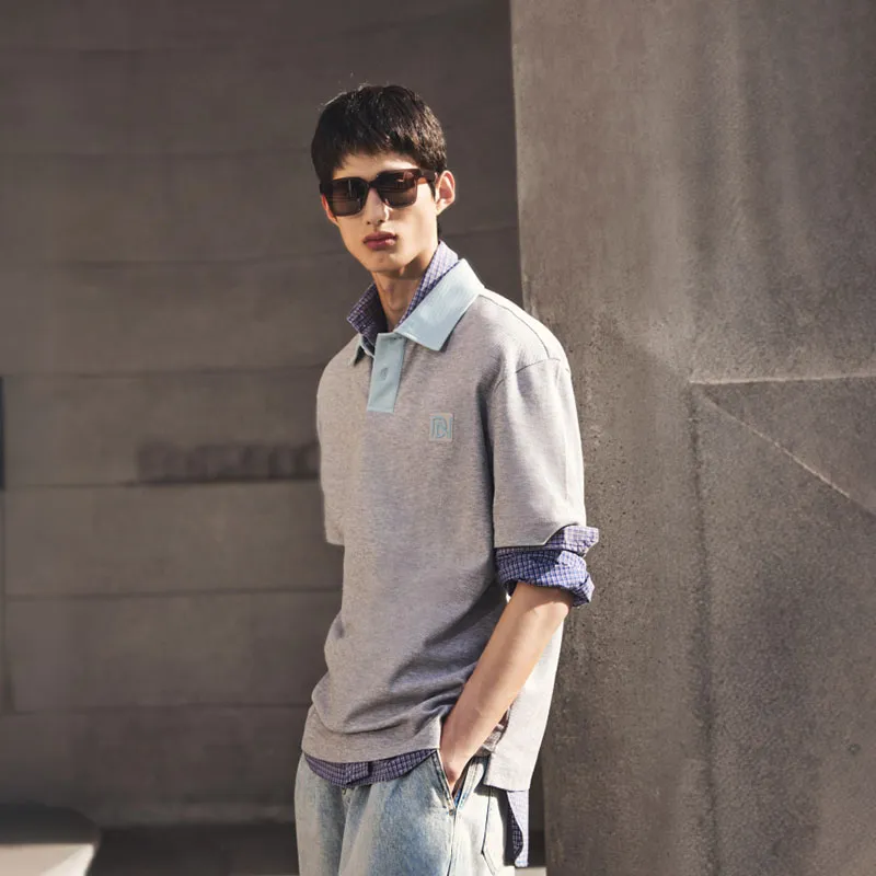 DAVID NAMAN Polo Shirt, Celebrity Same Style Men's-21