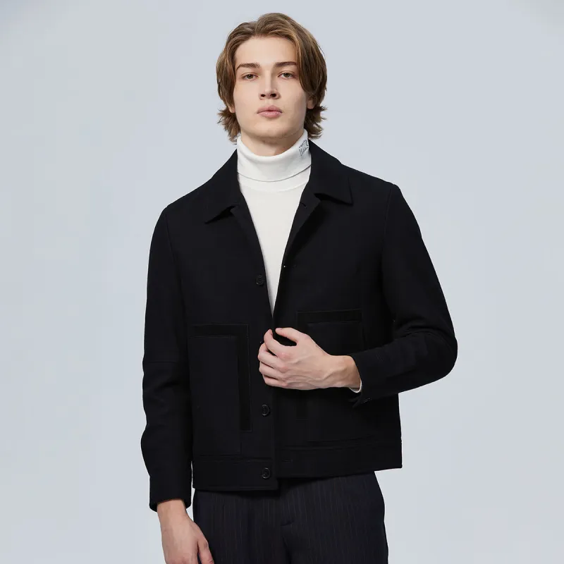 DAVID NAMAN Coats Men Black-3