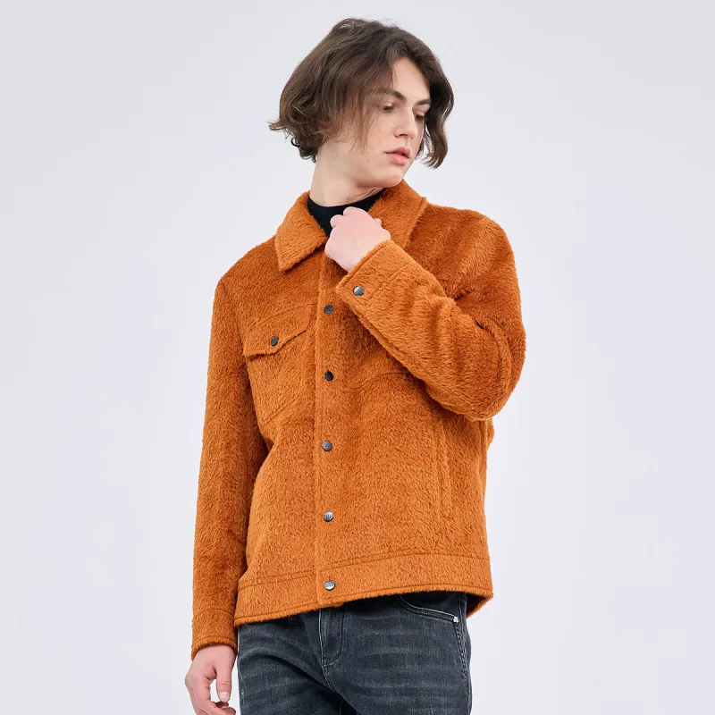 DAVID NAMAN FW23 Coats Men's Orange-6