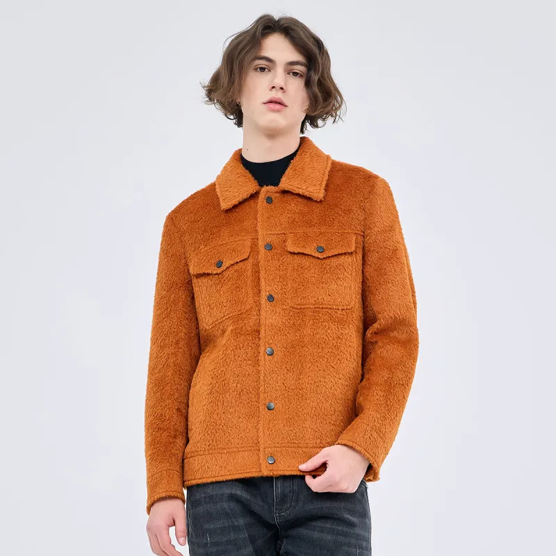 DAVID NAMAN FW23 Coats Men's Orange-3