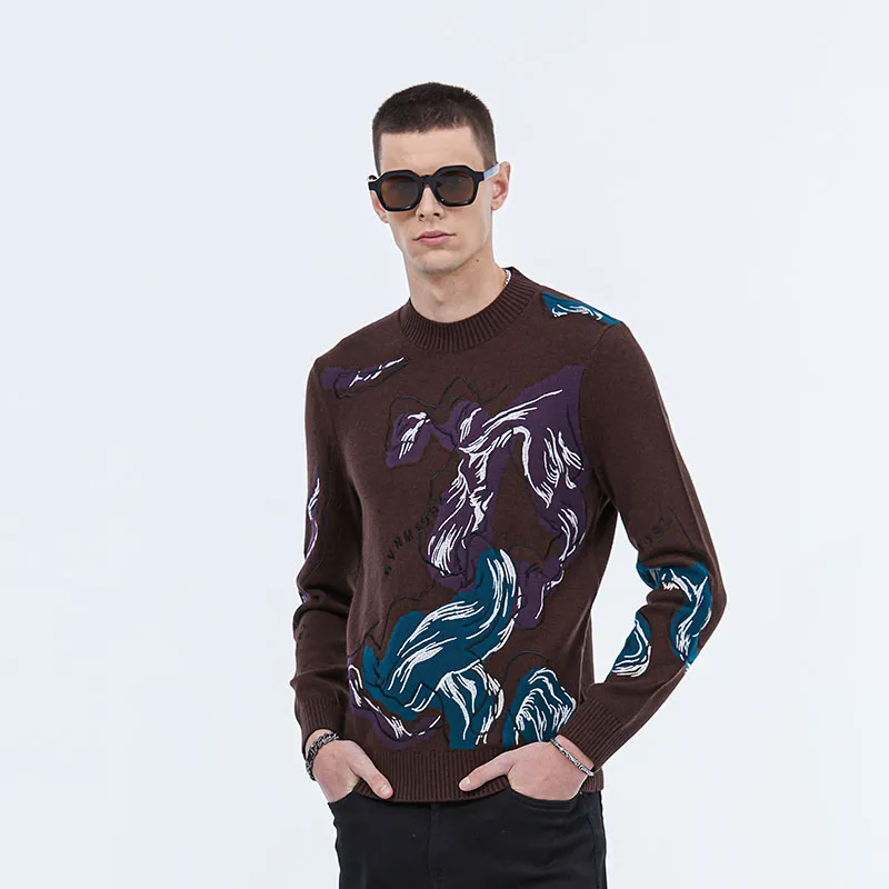 DAVID NAMAN Sweaters Men Brick Red-3