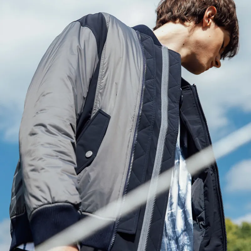 DAVID NAMAN Down Jackets Men Navy Blue-3