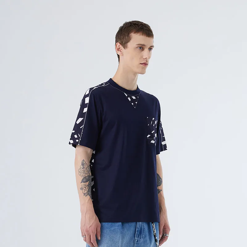 DAVID NAMAN T Shirts Men Navy Blue-6