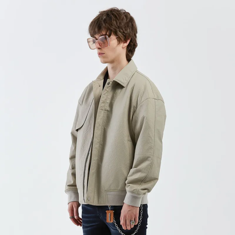 DAVID NAMAN Leather Jackets Men Ecru-3