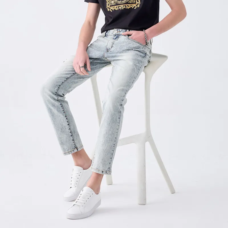 DAVID NAMAN Jeans Men Light Gray-5