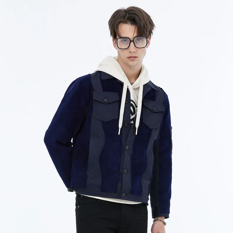 DAVID NAMAN Jackets Men Navy Blue-2
