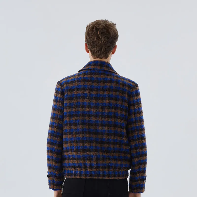 DAVID NAMAN Coats Men Blue Orange-6