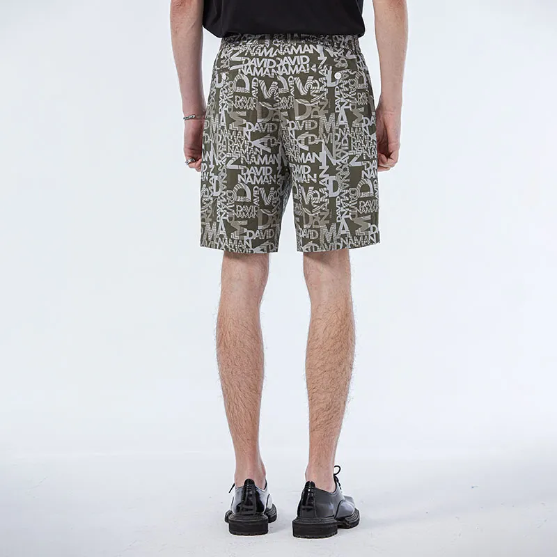 DAVID NAMAN Casual Shorts Men Army Green-4