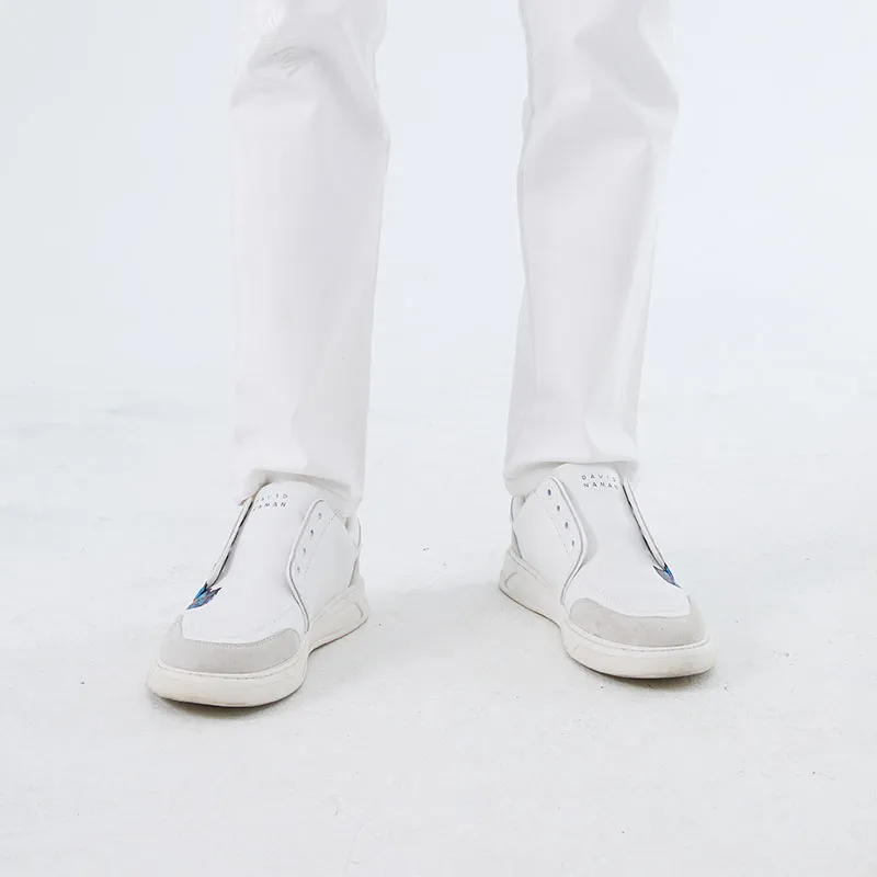 DAVID NAMAN Low Top Skateboard Shoes Men's White-9