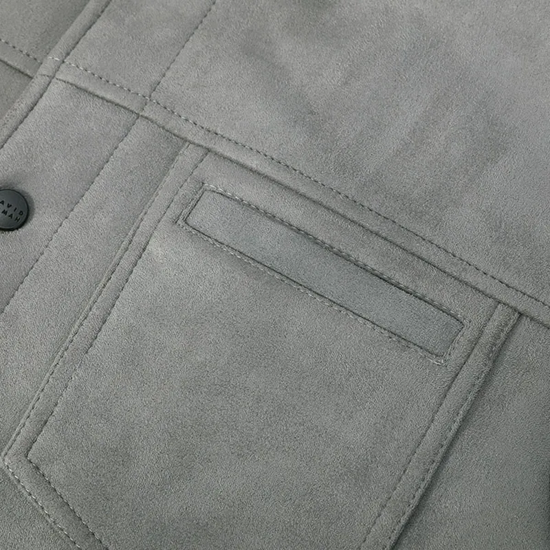 DAVID NAMAN Jackets Men Gray-5