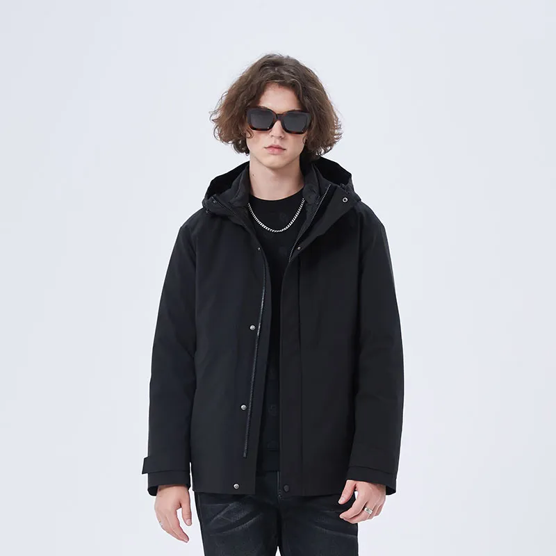 DAVID NAMAN Down Jacket Men's Black-2