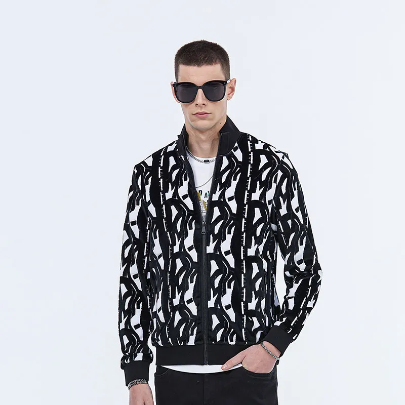 DAVID NAMAN Sweatshirts Men Black White-3