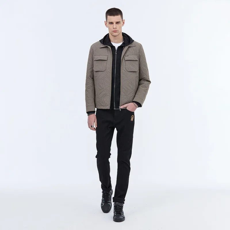 DAVID NAMAN Puffer Jackets Men Khaki-5