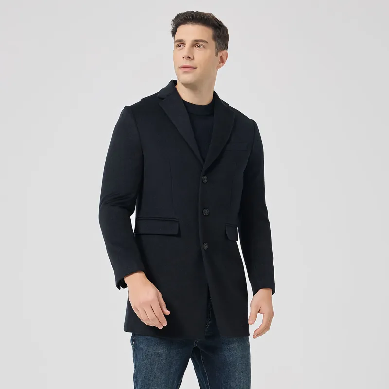 DAVID NAMAN FW23 Coats Men's Navy Blue-3
