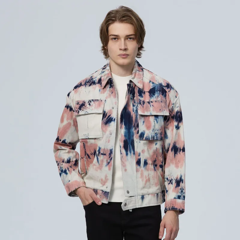 DAVID NAMAN Jackets Men Pink/Blue-4