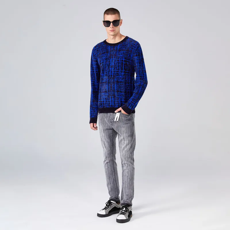 DAVID NAMAN Sweaters Men Royal Blue-5