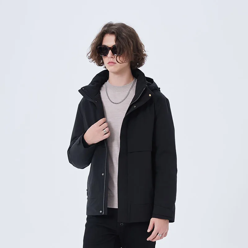 DAVID NAMAN Down Jacket Men's Black-2