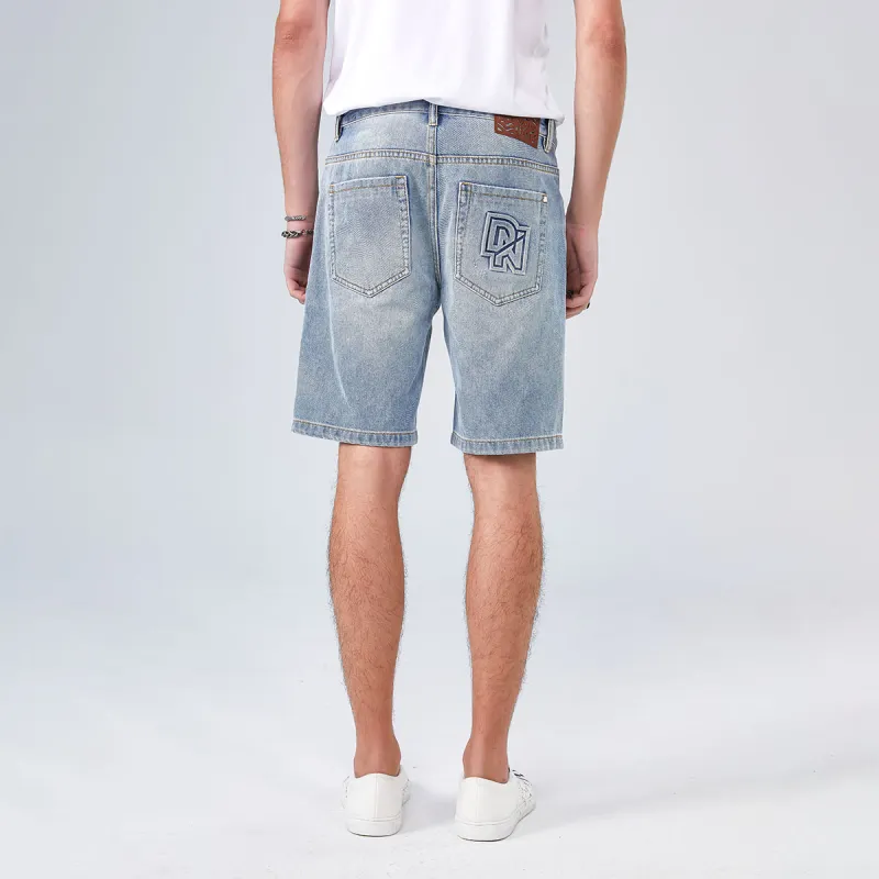 DAVID NAMAN Denim Shorts Men Blue-3