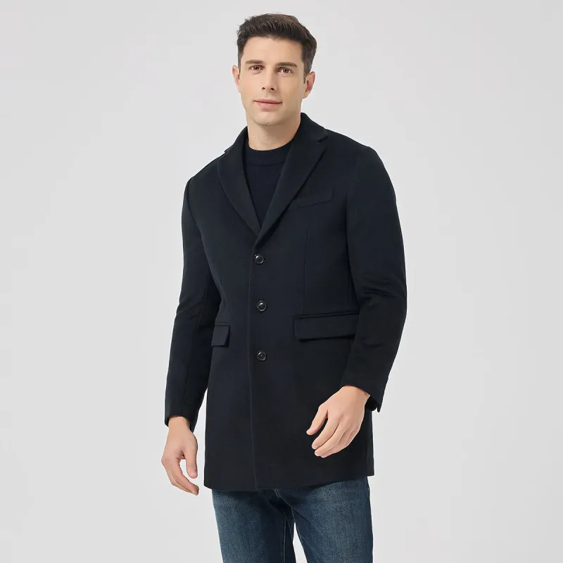 DAVID NAMAN FW23 Coats Men's Navy Blue-4