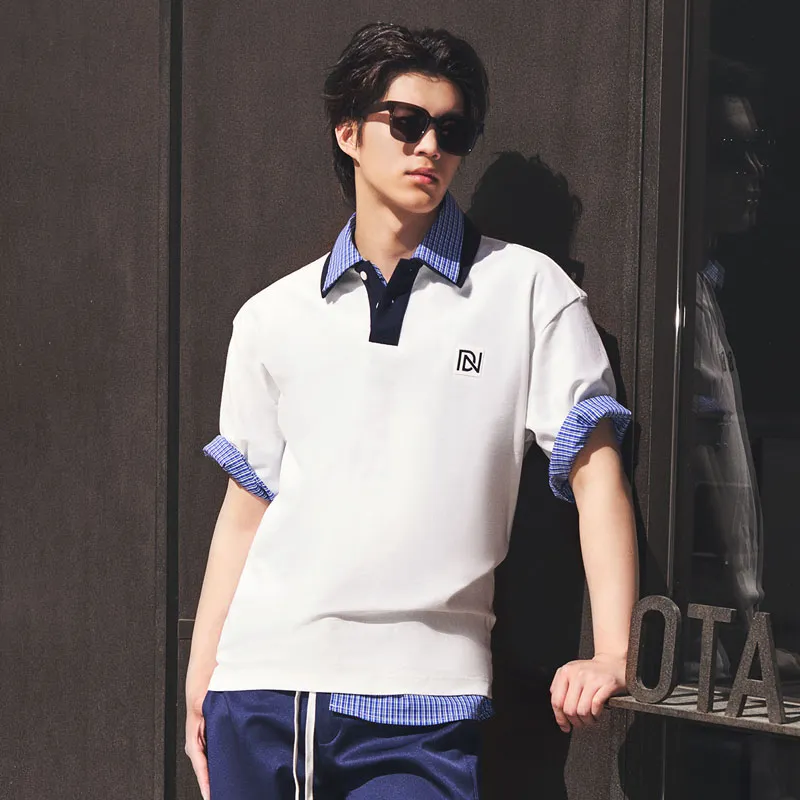 DAVID NAMAN Polo Shirt, Celebrity Same Style Men's-7