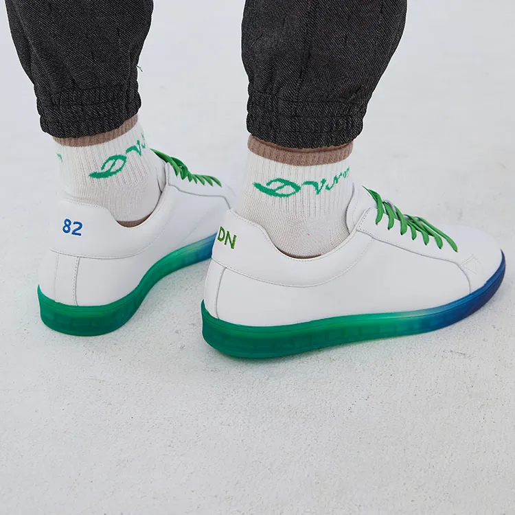 DAVID NAMAN Low Top Skateboard Shoes Men's White-12