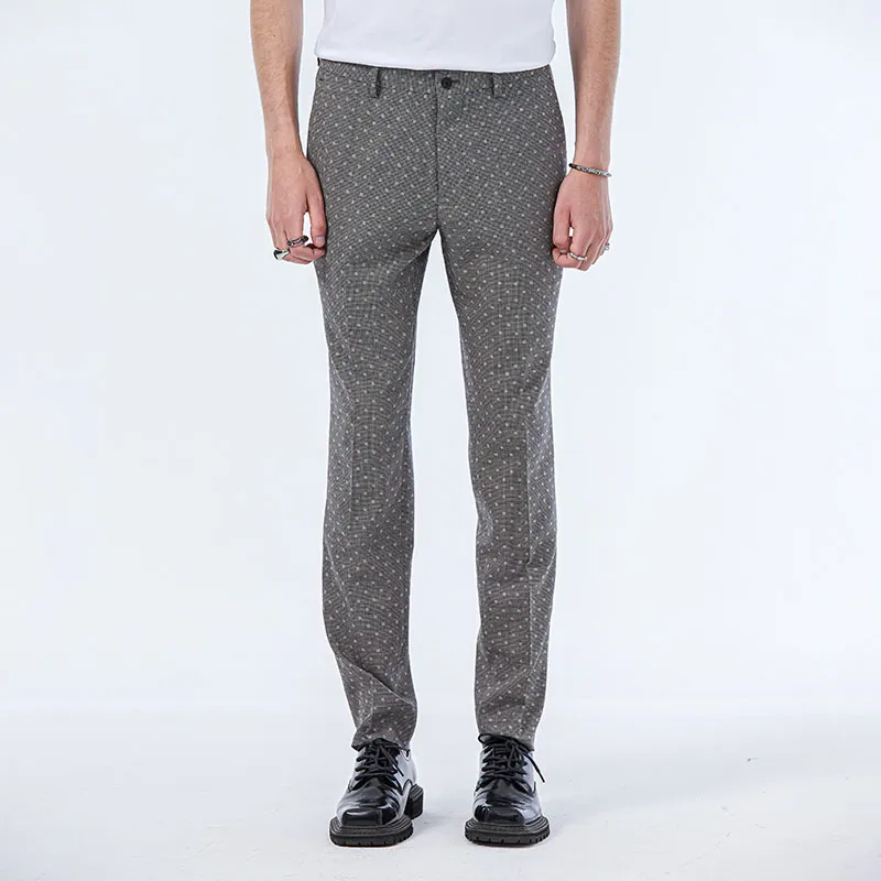 DAVID NAMAN Casual Pants Men Gray-5