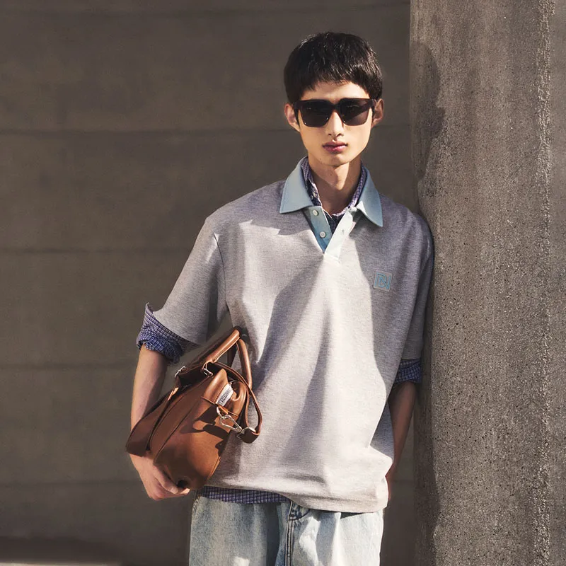 DAVID NAMAN Polo Shirt, Celebrity Same Style Men's-20